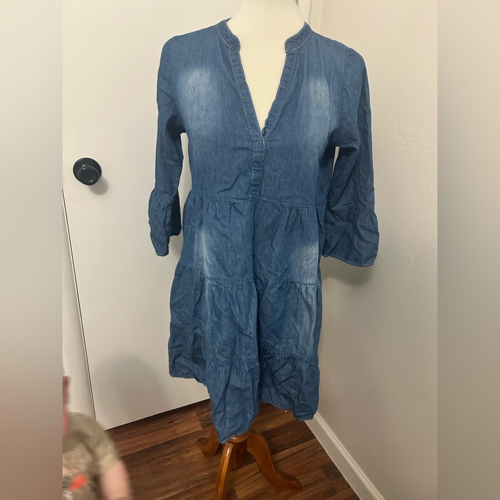Pink Lily Light Blue Denim Dress